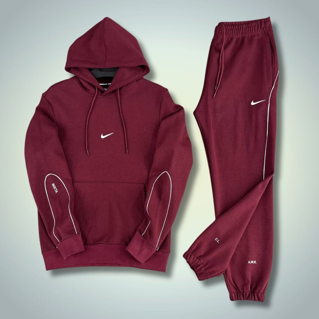 Nike Nocta męski dres z kapturem, bordowy. Premium jakość