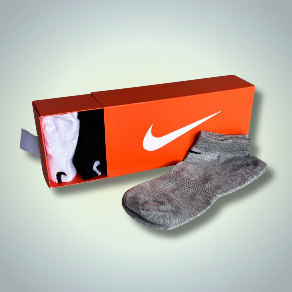 Nike Komplet 6 męskich skarpet do kostek, 40-45. Czarny, Szary, Biały. Najwyższa jakość
