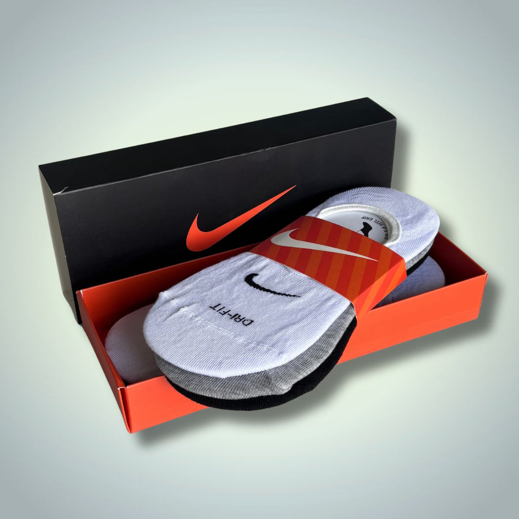Nike Komplet 6 męskich niewidocznych skarpet, 40-45. Czarny, Szary, Biały. Jakość premium