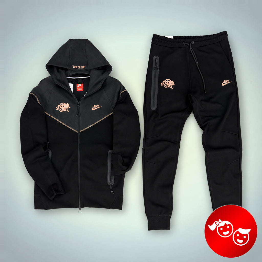 Nike Tech Fleece Dres Dziecięcy. Czarny / Grafitowy