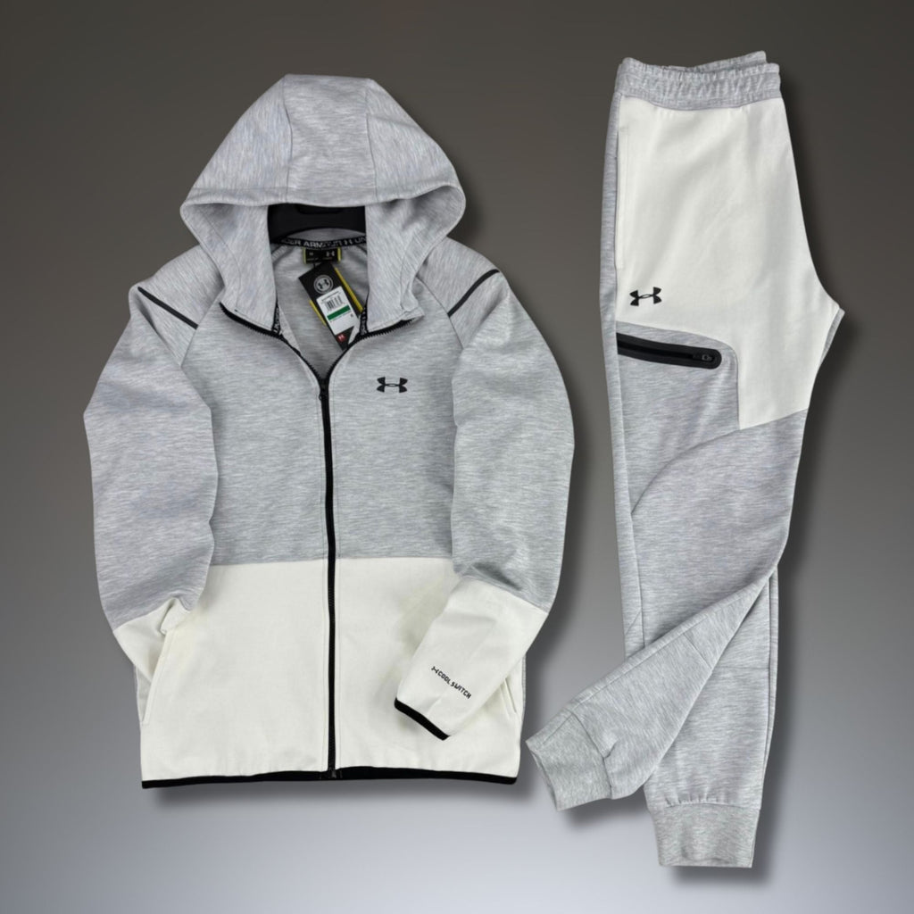 Under Armour Męski Strój Sportowy. Klasyczna Szarość-Biały