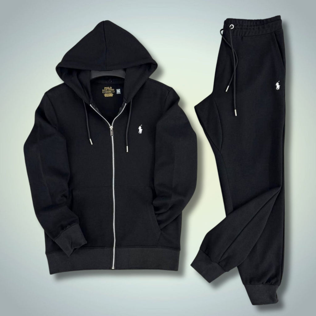 Męski komplet dresowy Ralph Lauren, czarny, premium jakość