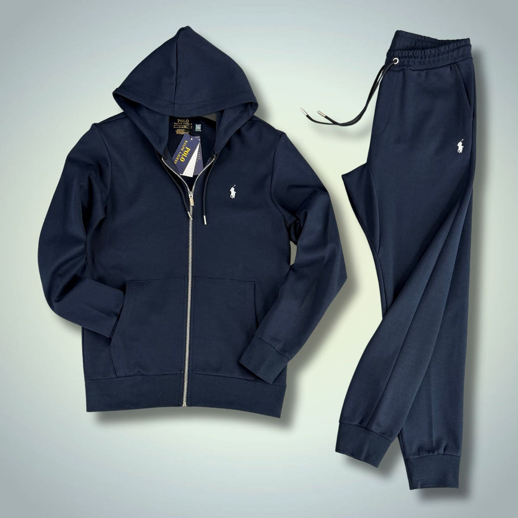 Męski komplet dresowy Ralph Lauren, ciemnoniebieski, premium jakość