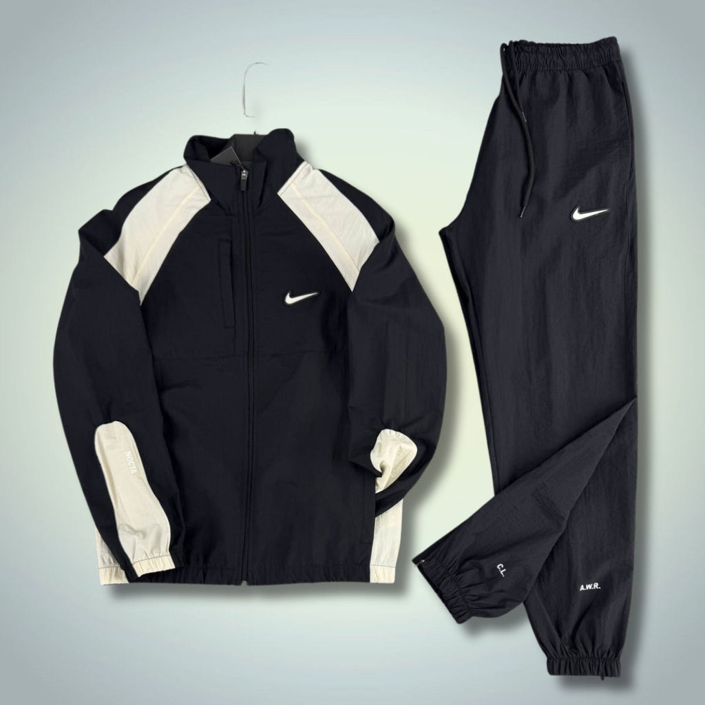 Męski tkaninowy komplet dresowy Nike, czarny, premium jakość