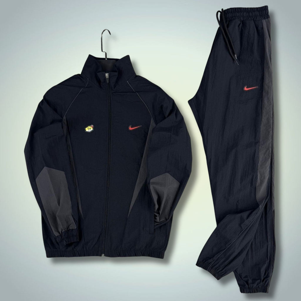 Nike TN męski wodoodporny zestaw sportowy, czarny. Premium