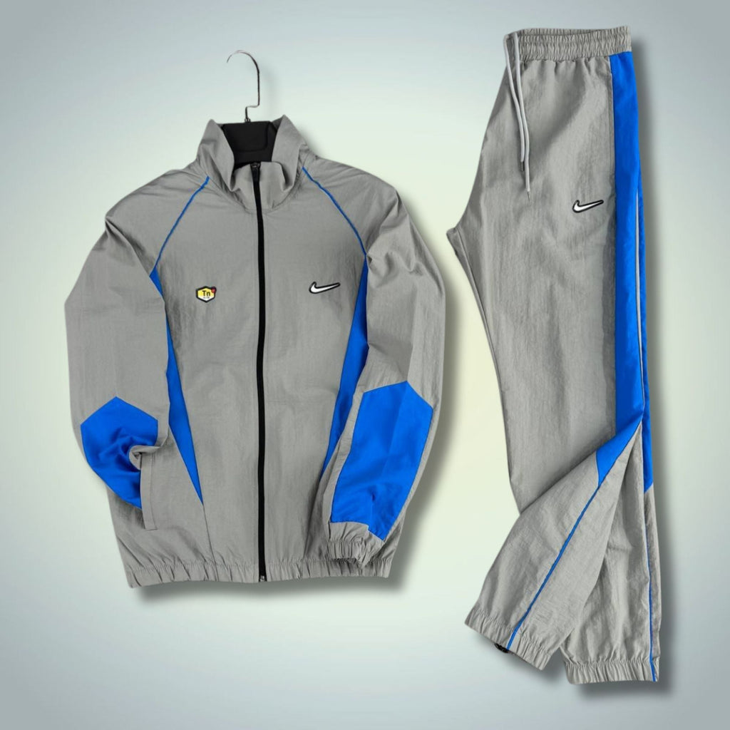 Nike TN męska kurtka sportowa, szaro-niebieska. Premium