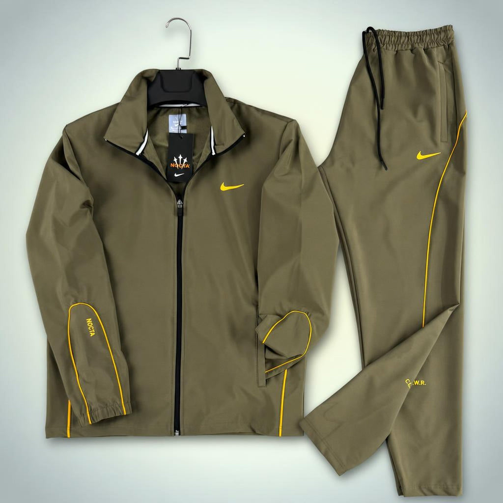 Nike Wooven Nocta męski dres, oliwkowy. Premium jakość