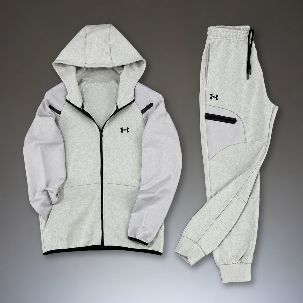 Under Armour męski zestaw sportowy, 2026, jasnoszary - klasyczny szary. Premium jakość