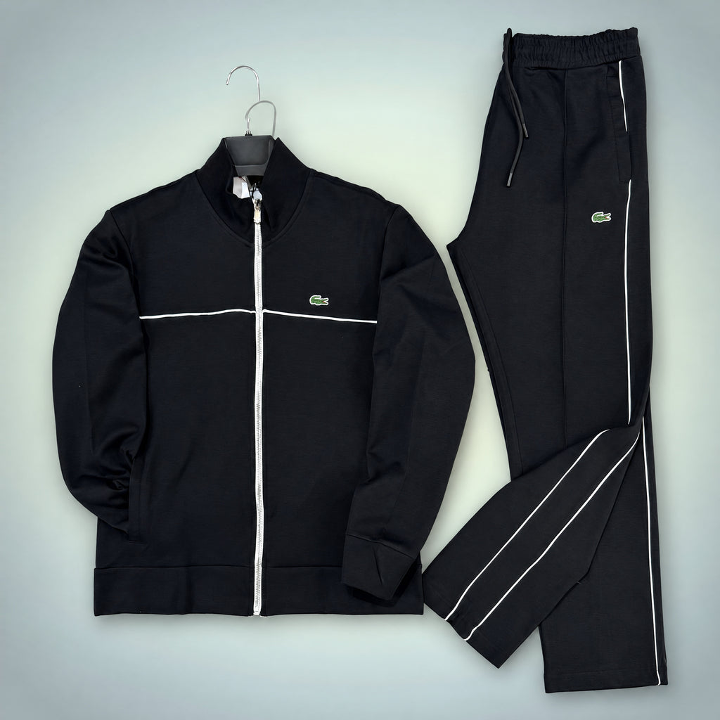 Lacoste Dres Męski. Czarny. Krój prosty