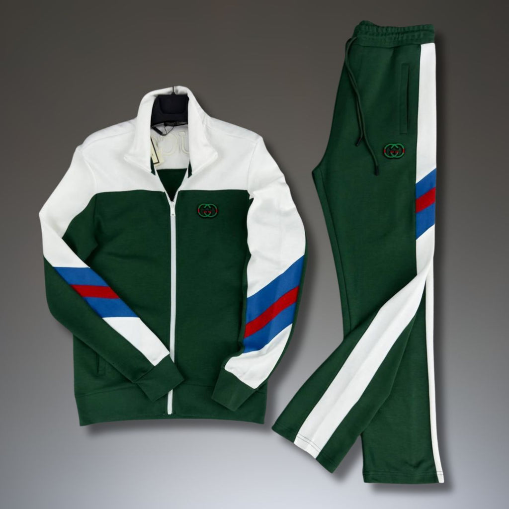 Dres męski Gucci, zielono-biały. Jakość premium
