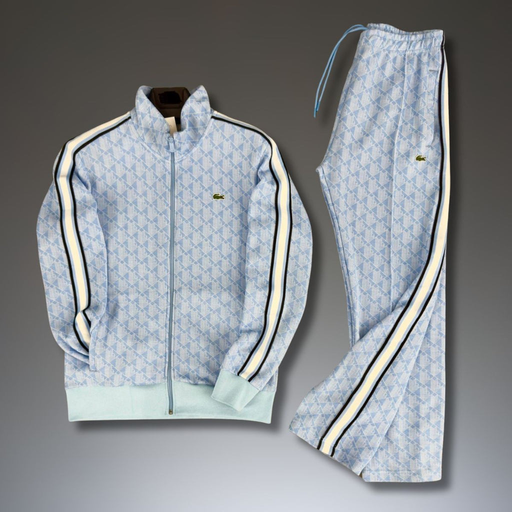 Dres męski Lacoste, Jacquard Monogram, jasnoniebieski. Jakość premium