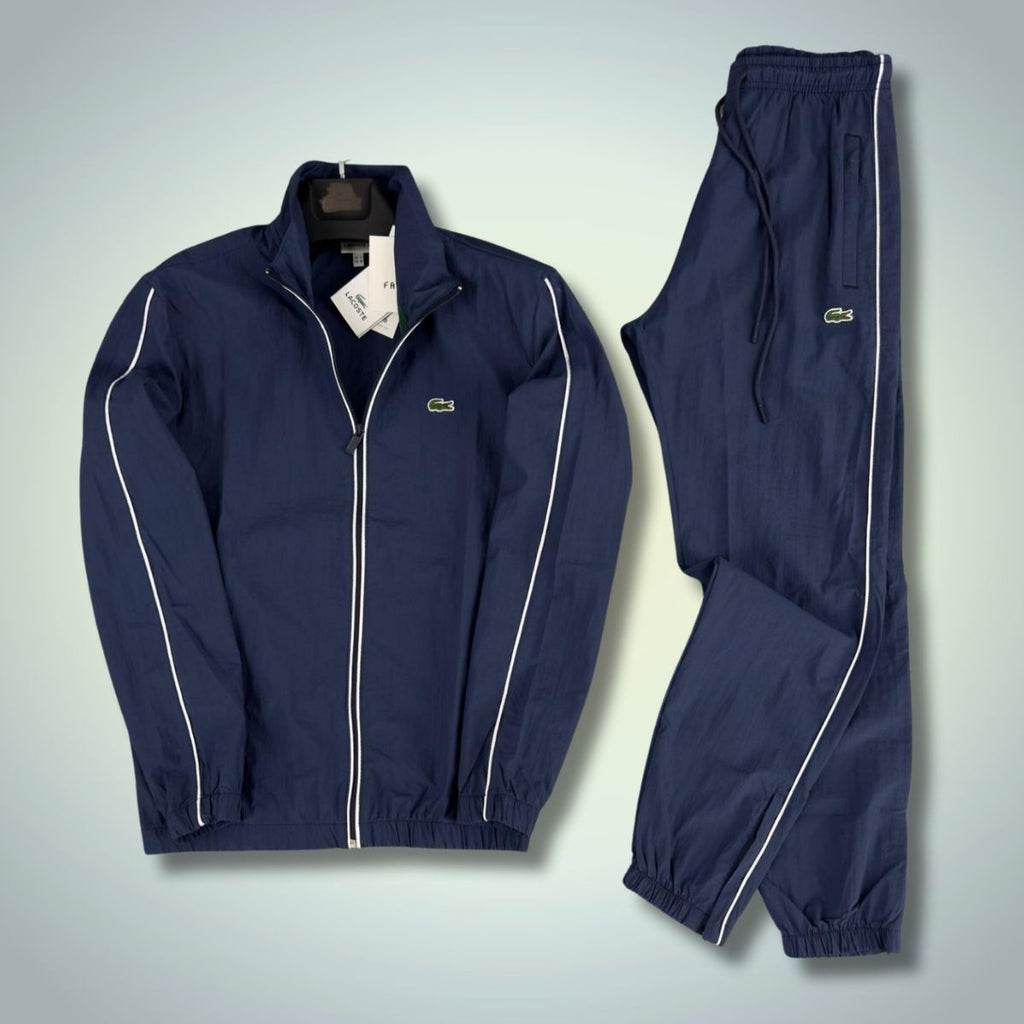 Męski tkany dres Lacoste, granatowy. Jakość premium