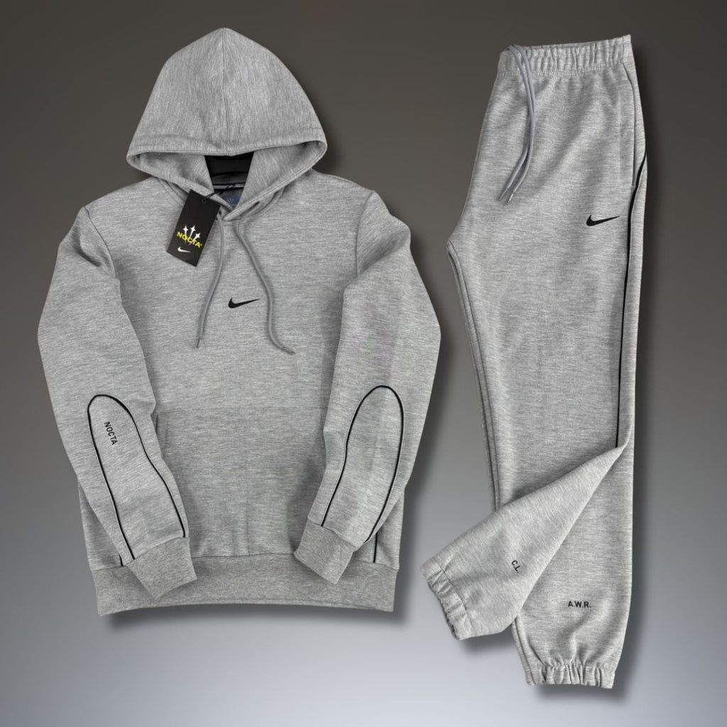 Nike Nocta męski dres z kapturem, klasyczny szary. Premium jakość
