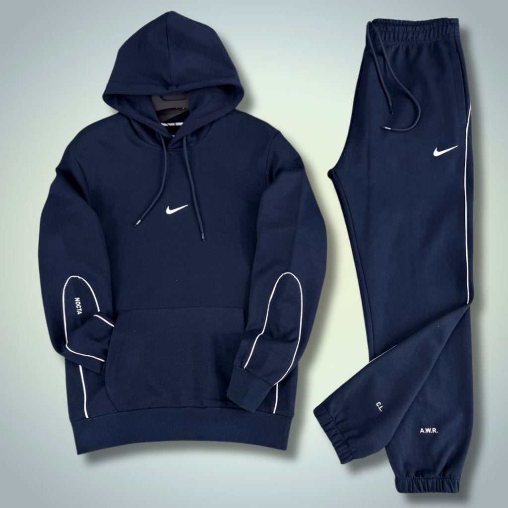 Nike Nocta męski dres z kapturem, ciemnoniebieski. Premium jakość