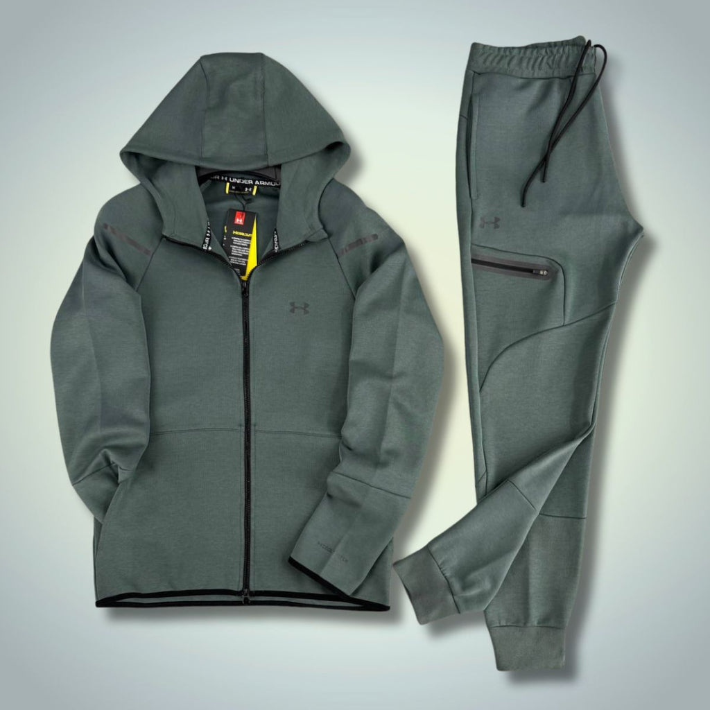 Under Armour męski dres, odblaskowy, szałwiowa zieleń. Premium jakość