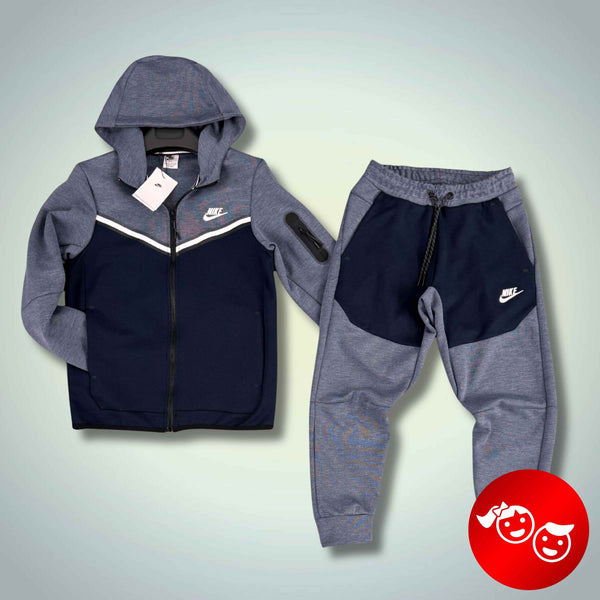 Nike Tech Fleece dziecięcy komplet, niebieski i ciemnoniebieski. Model 2024. Premium jakość
