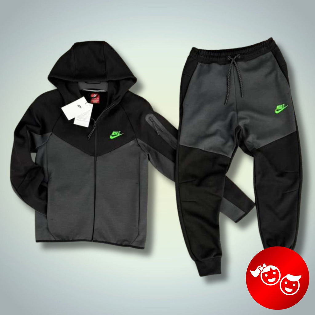 Nike Tech Fleece Dziecięcy Strój Sportowy 2024. Czarny - Grafitowy