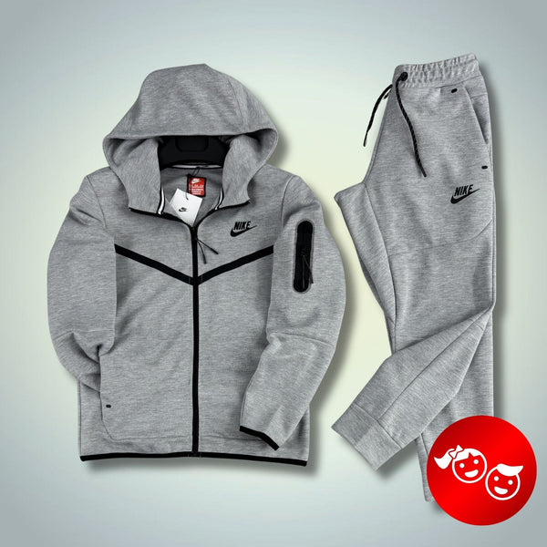 Dziecięcy zestaw sportowy Nike Tech Fleece, klasyczny szary. 2024. Premium jakość