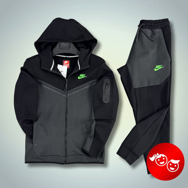 Nike Tech Fleece dziecięcy dres sportowy, czarno-grafitowy. Premium jakość