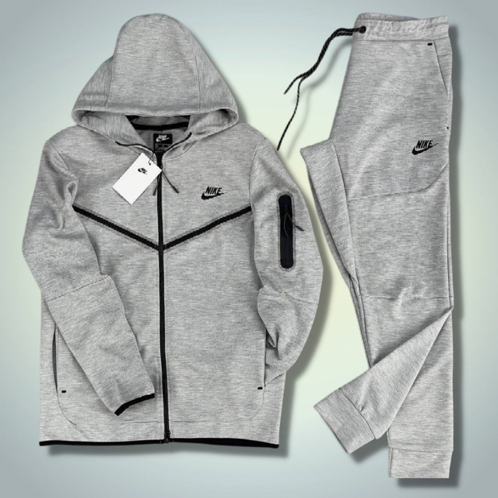 Nike Tech Fleece męski dres, klasyczny szary. Wysoka jakość
