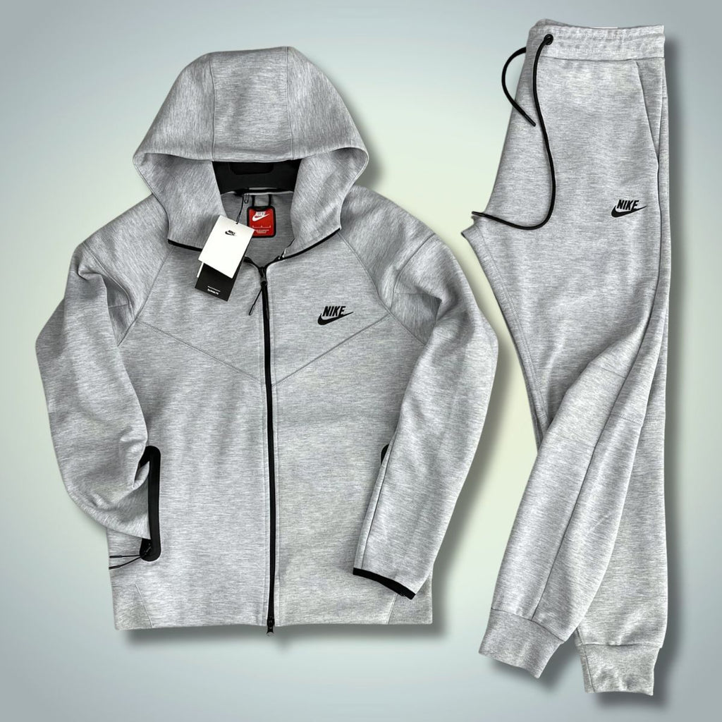 Nike Tech Fleece męski dres, klasyczny szary. Model 2023. Wysoka jakość