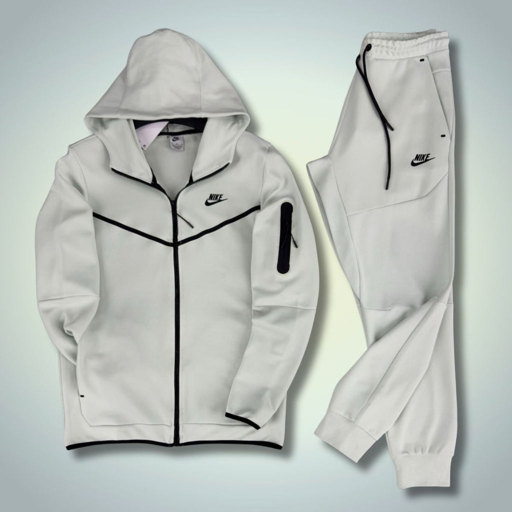 Dres męski Nike Tech Fleece, biało-niebieski. Jakość premium