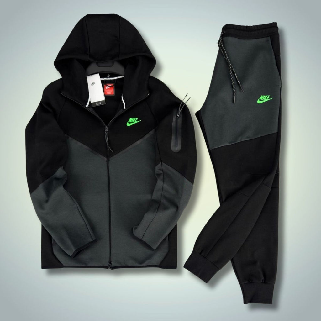 Dres męski Nike Tech Fleece, czarny - grafitowy. Model 2024. Jakość premium