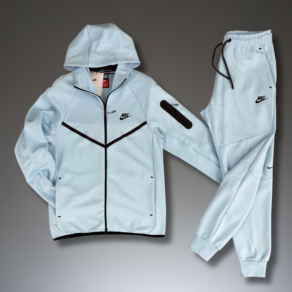 Nike Tech Fleece męski komplet, baby niebieski. Model 2024. Premium jakość