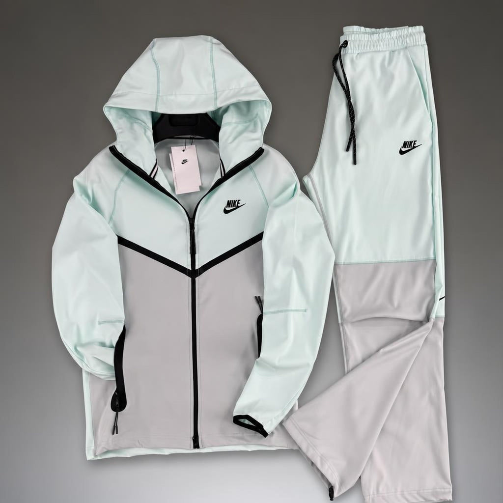 Nike Wooven Tech Fleece męski dres, szaro-miętowy. Premium jakość