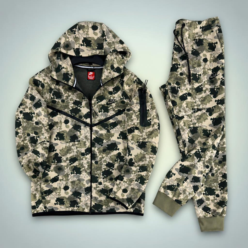 Nike Tech Fleece męski dres, Kamuflaż. Premium jakość
