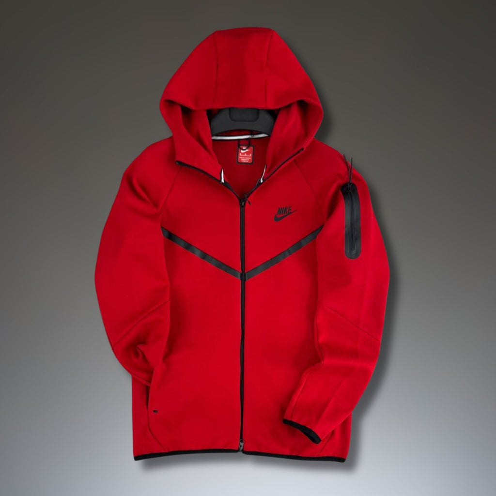 Nike Tech Fleece męska bluza, czerwona. Model 2024. Premium jakość