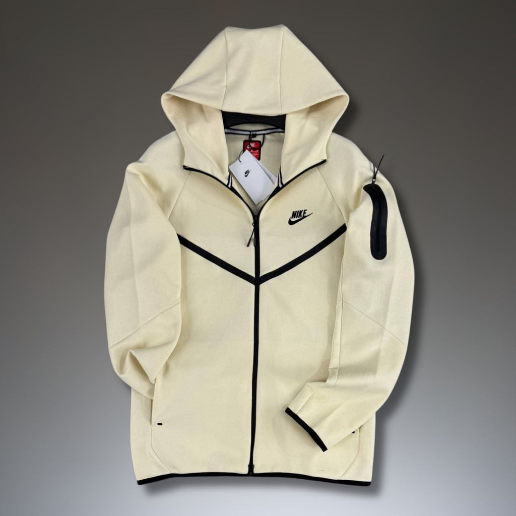 Nike Tech Fleece męska bluza, złamana biel. Model 2024. Premium jakość
