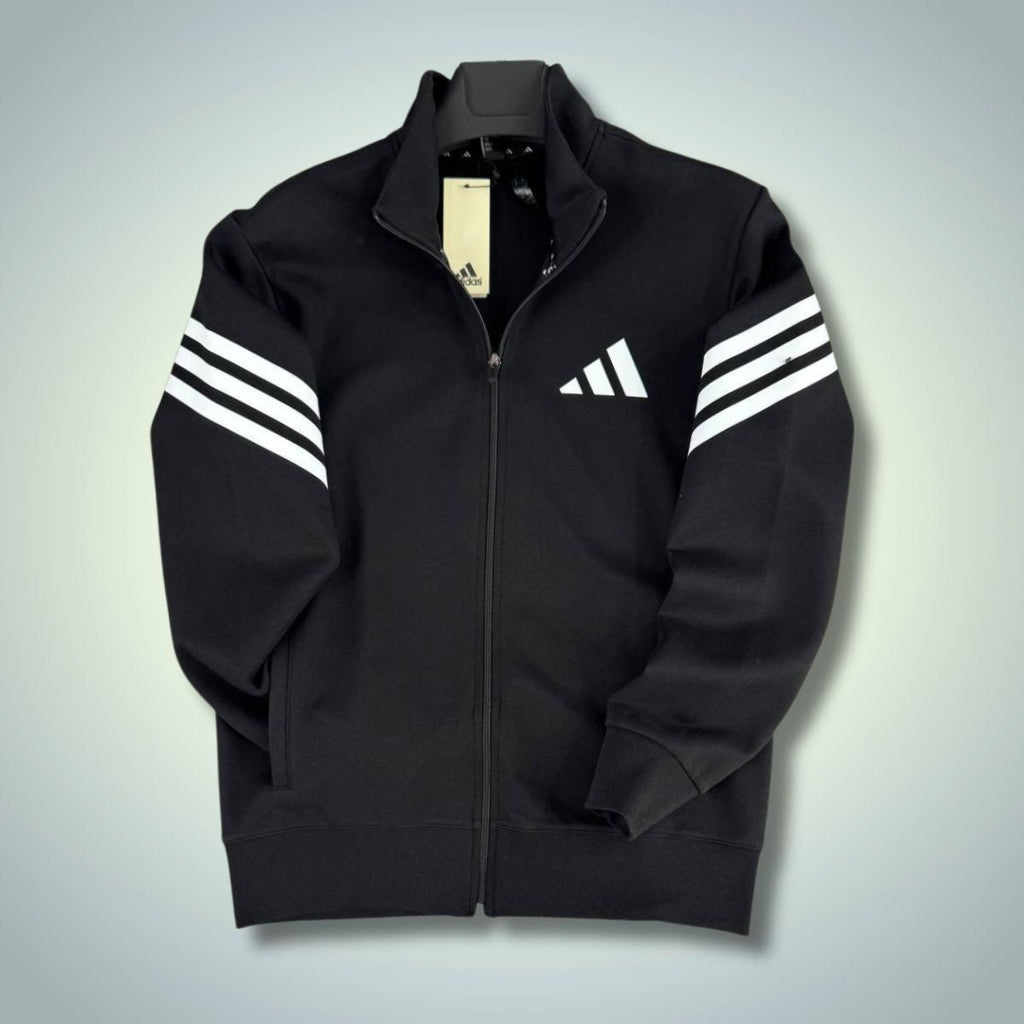 Bluza męska Adidas, pionowe paski, czarna. Jakość premium