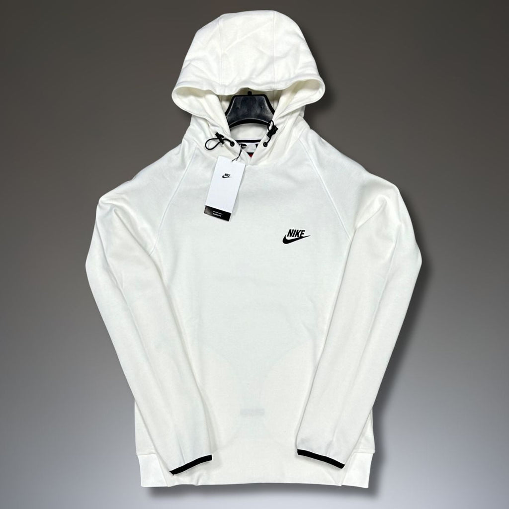 Męska bluza z kapturem Nike Tech Fleece, biała. Najwyższa jakość