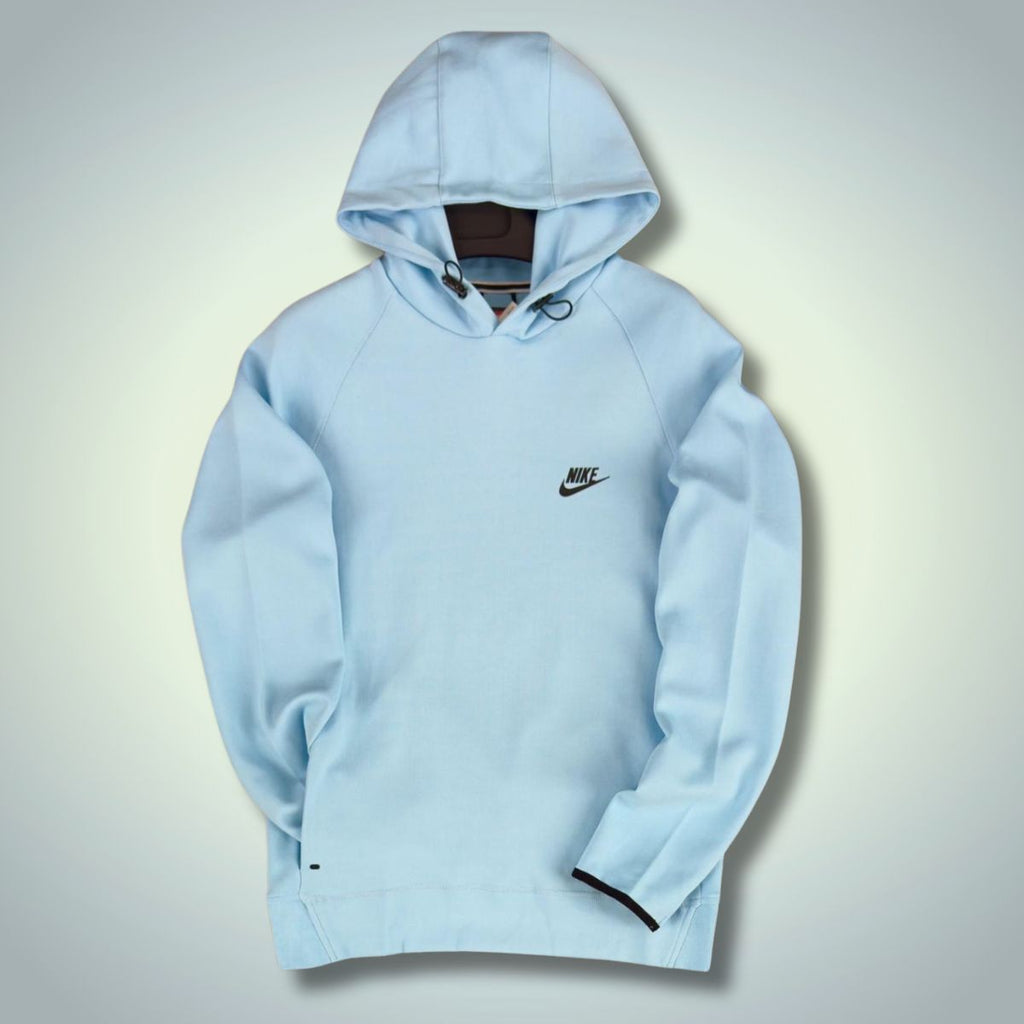 Bluza męska Nike Tech Fleece bez zamka, jasnoniebieska. Jakość premium