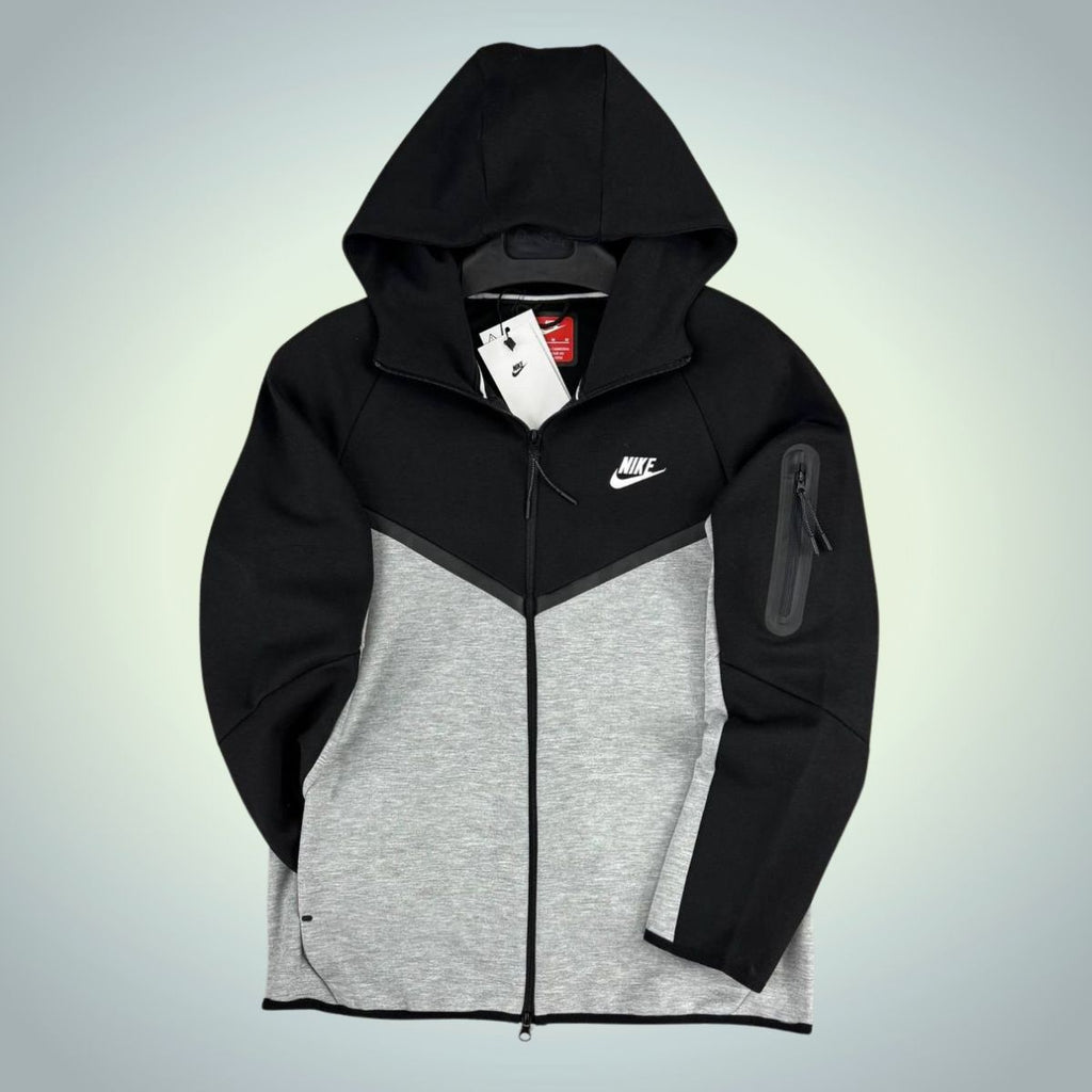 Nike Tech Fleece męska bluza, czarna i klasyczny szary. Model 2024. Premium jakość