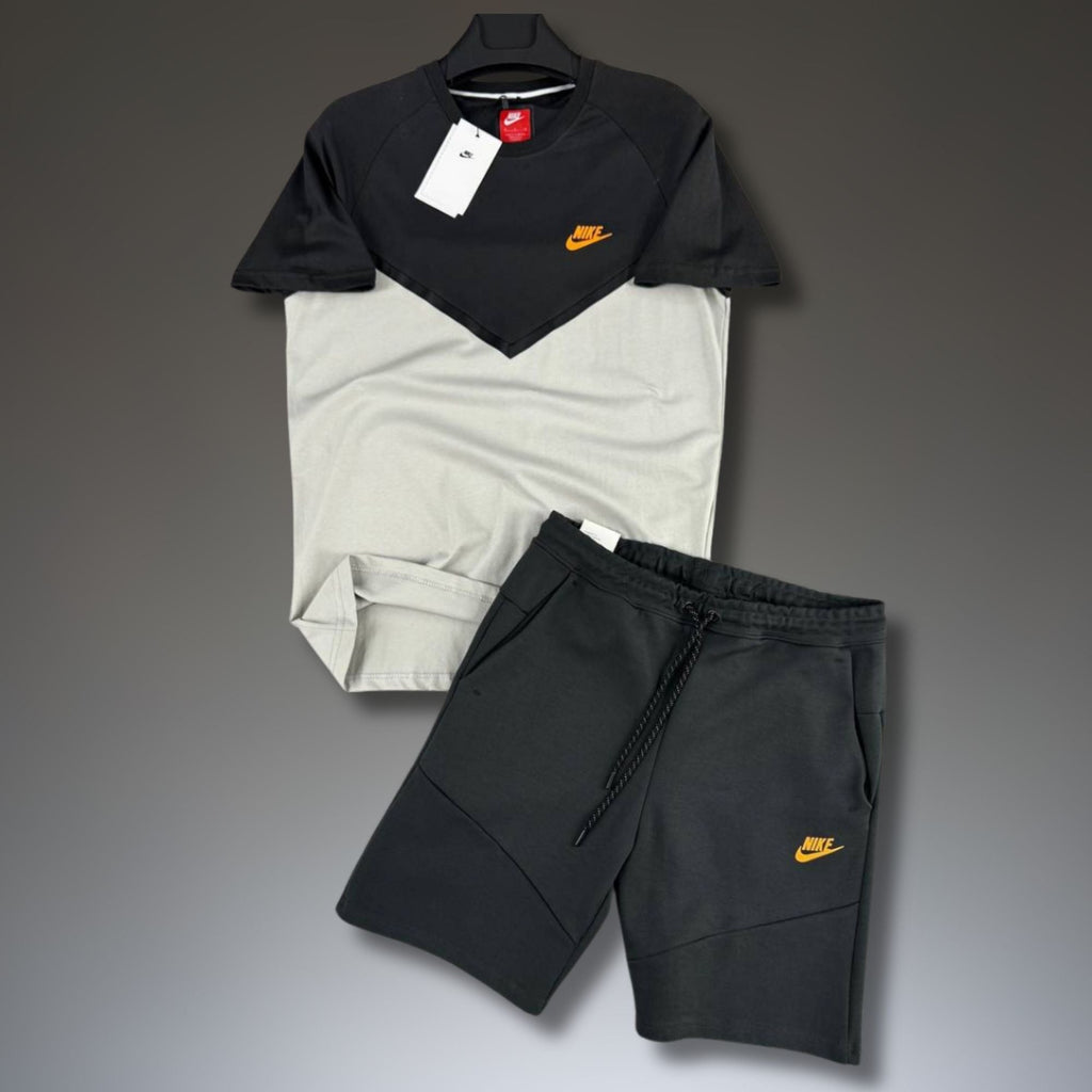 Nike Tech Fleece męski krótki dres sportowy, grafitowo-beżowy. Premium jakość
