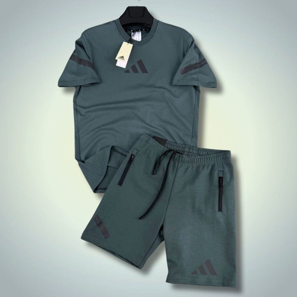 Adidas Z.N.E. męski krótki zestaw sportowy, ogrodowy zielony. Premium jakość
