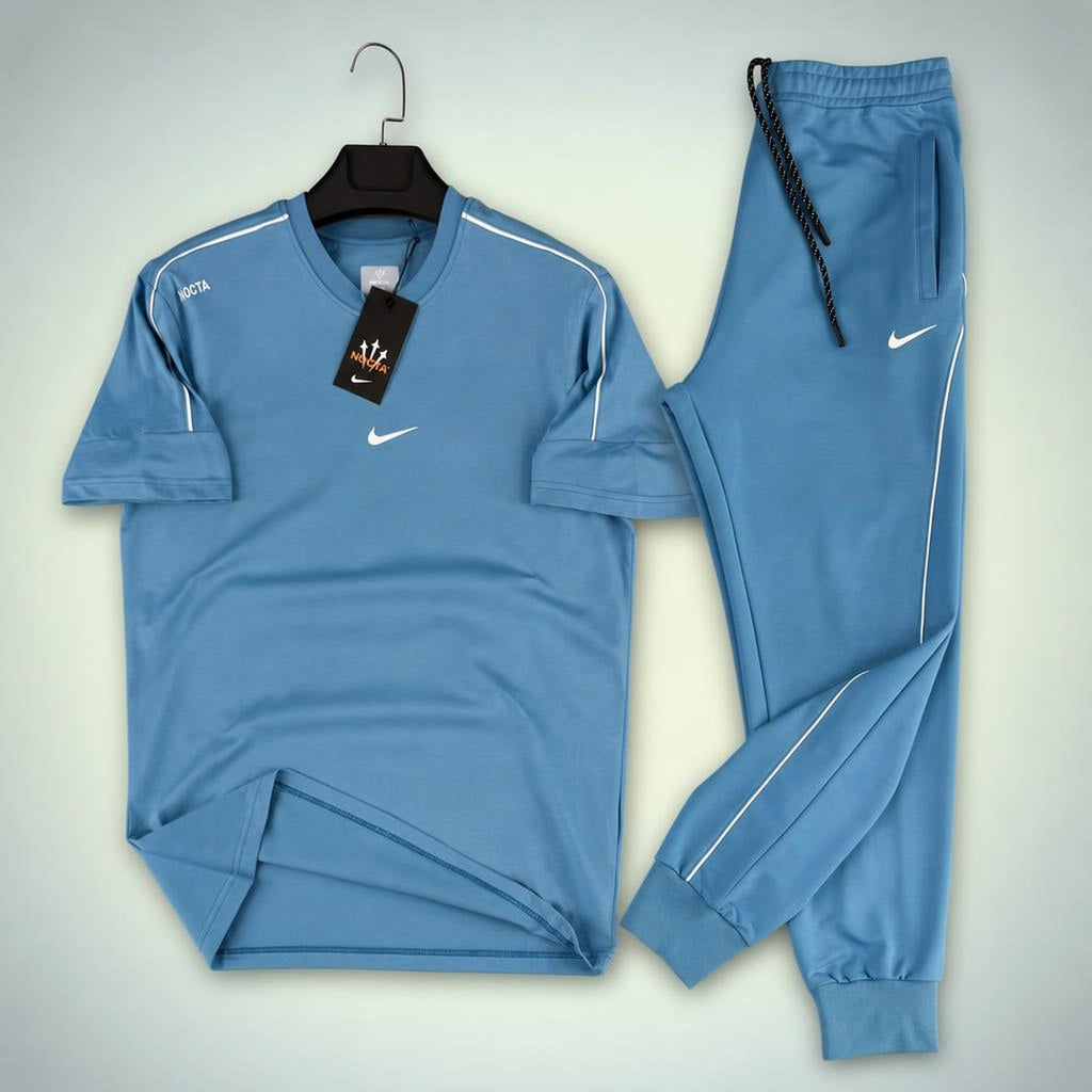 Nike Nocta męski letni dres sportowy, niebieski. Premium jakość