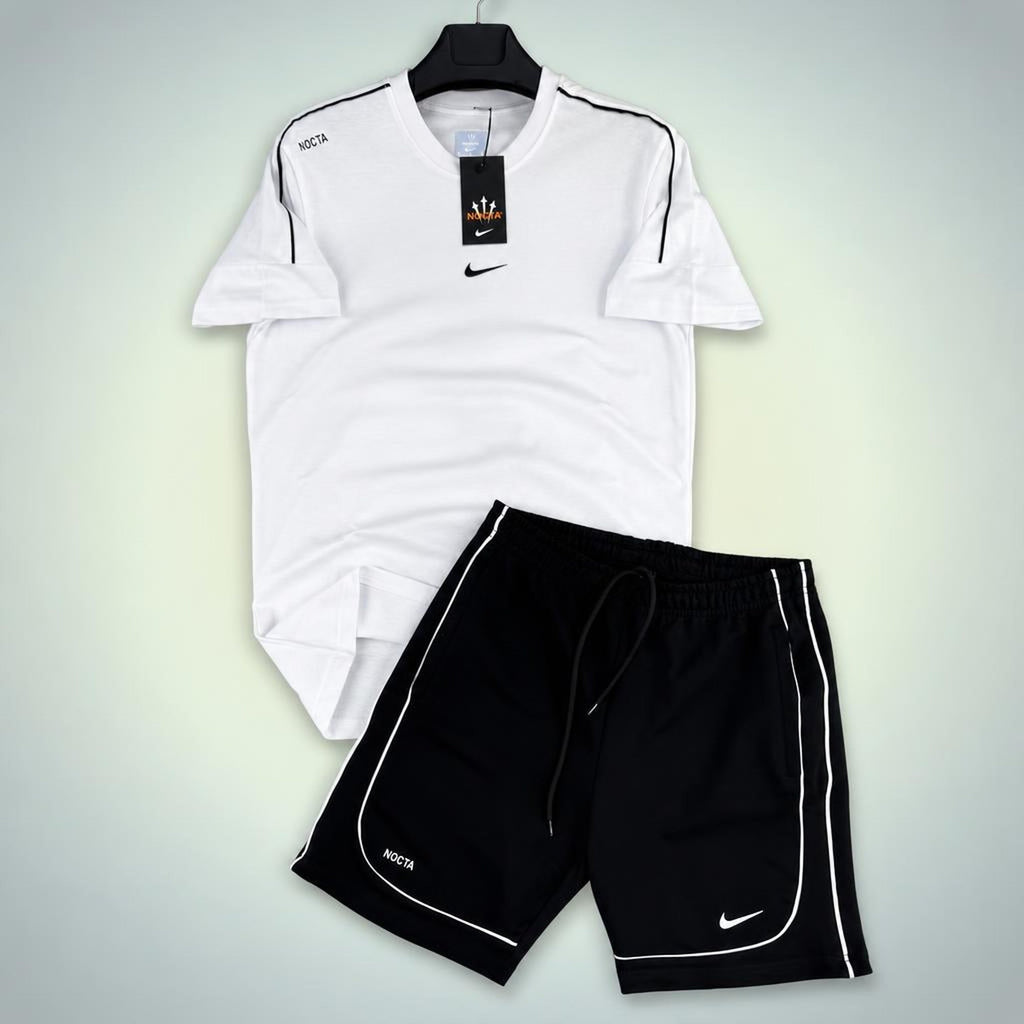 Nike Nocta męski krótki dres sportowy, Biało-czarny. Premium jakość