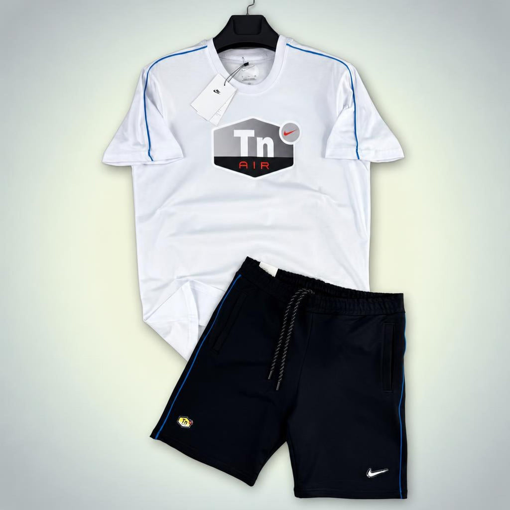 Nike TN Big Logo męski krótki dres sportowy, Biało-czarny. Premium jakość