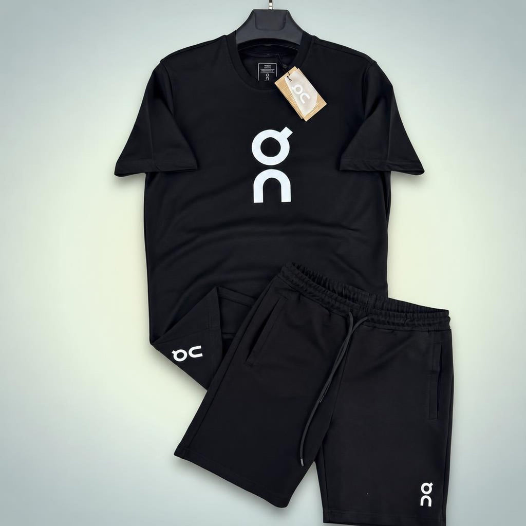 ON Big Logo męski krótki dres sportowy, czarny. Premium jakość