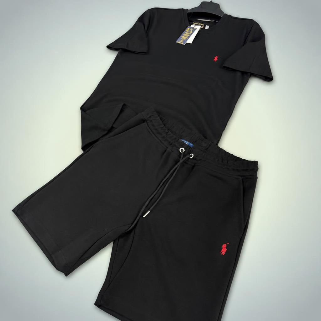 Ralph Lauren Classic męski krótki dres sportowy, czarny. Premium jakość
