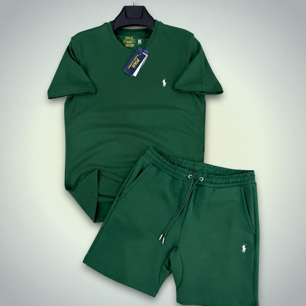 Ralph Lauren Classic męski krótki dres sportowy, zielony. Premium jakość