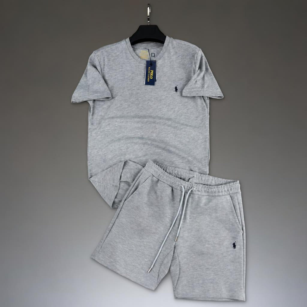 Ralph Lauren Classic męski krótki dres sportowy, klasyczny szary. Premium jakość