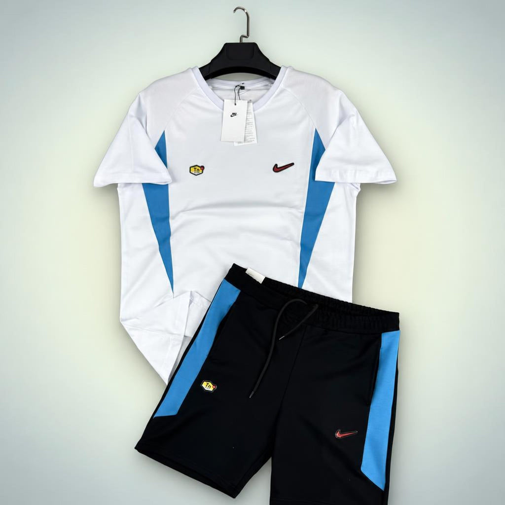 Nike TN męski krótki dres sportowy, Biało-czarny. Premium jakość