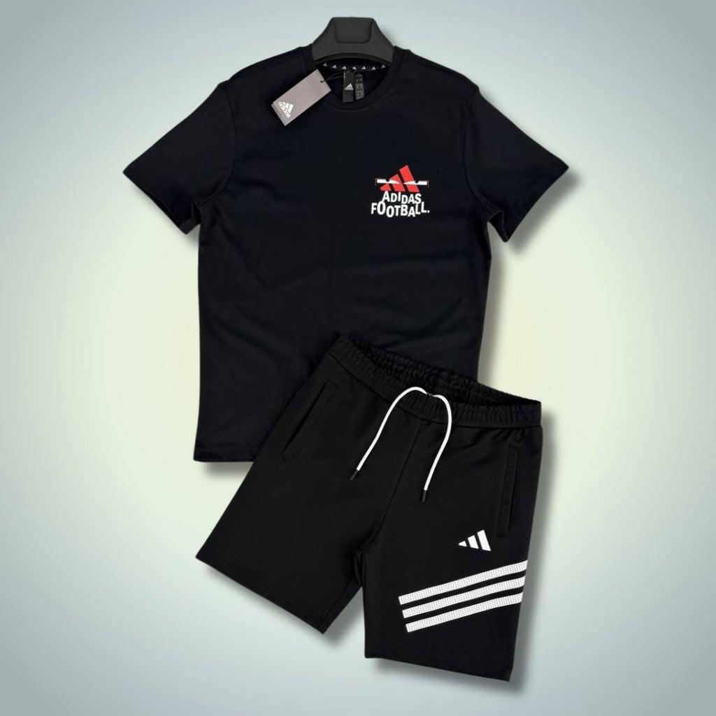 Adidas men's set with shorts, Football, Black. Premium quality