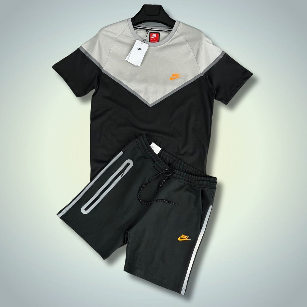 Komplet męski Nike Reflective Tech Fleece ze spodenkAM, grafitowo-szary. Jakość premium