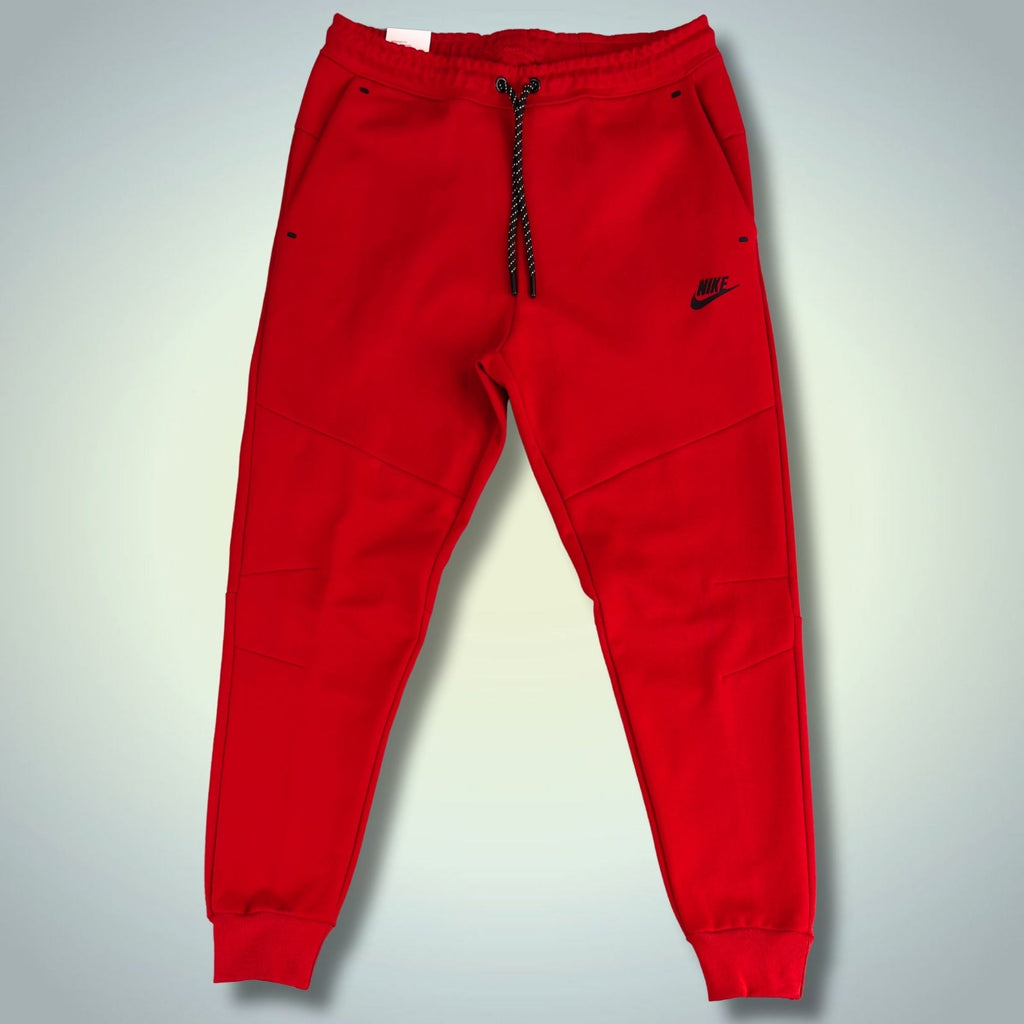 Nike Tech Fleece męskie spodnie, czerwony. Premium jakość