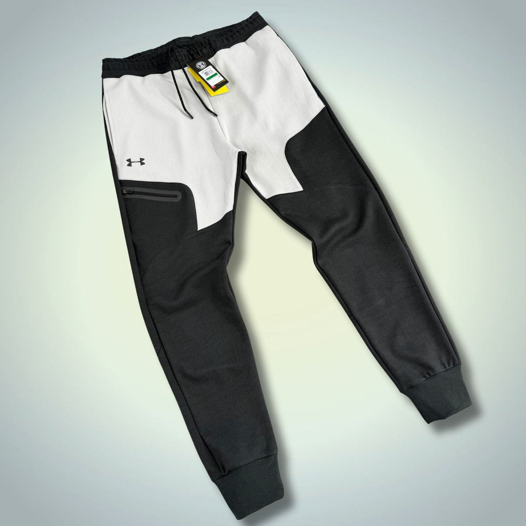 Under Armour męskie spodnie sportowe, grafitowo-białe. Premium jakość